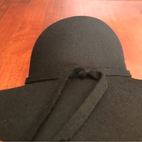 100% Wool Classic Boho Black Floppy Hat - Picture 4 of 8